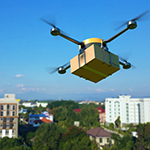 decorative to represent drone delivery